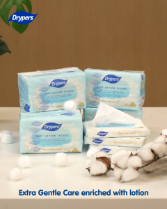 [Single Pack/Bundle of 3] Drypers Soft Lotion Tissue 3ply (5x40s)