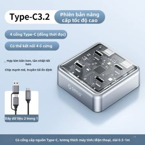 Orico | ORICO USB Hub trong suốt 4 cổng Bộ chia USB chuyển đổi USB3.0 5Gbps tốc độ cao cho Moblie máy tính điện thoại máy tính xách tay máy tính bảng (mh4uc)