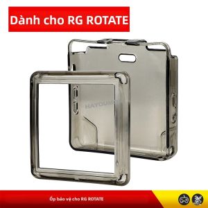 Ốp Bảo Vệ Máy Chơi Game ANBERNIC RG Rotate Console Trong Suốt Bằng Silicon Mềm TPU Màu Đen Phụ Kiện Chơi Game Với Lớp Phủ Chống Xước
