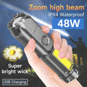 HOHODALINK 【COD】Senter Swat Mini LED 48W / Senter LED POLICE Chargeable / Senter Cas Senter Super Terang