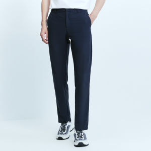 Spring Business Casual Men Pants Slim Straight Blue