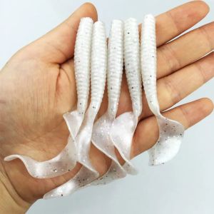 5/10pcs Salt Fishy Smell Silicone Worms Soft Bait 8.5cm Long Tail Jig Wobblers Fishing Lure for Bass Trout Artificial Baits