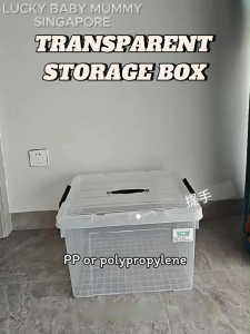 Transparent Large Storage Box with Handle | Heavy-Duty Clear Organizer | Stackable