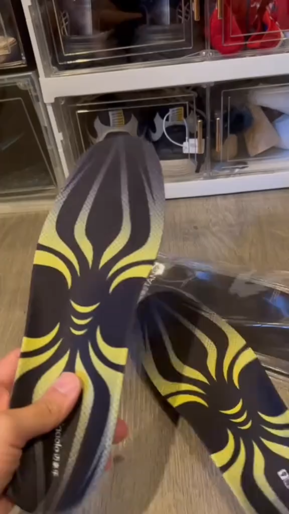 solemate insoles with gel and carbon fiber for shock absorption and comfort.