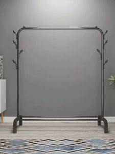 130cm Double pole with hook Strong Steel Structure Laundry Rack Cloth Clothes Rack Hanging Organizer / Hanger Baju 衣帽架晾衣架