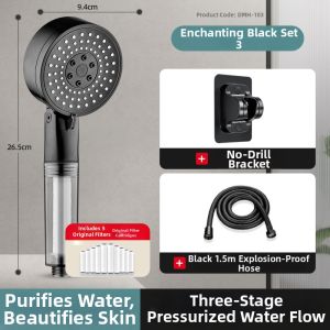 Pressure-Boosting Filtering Shower Head