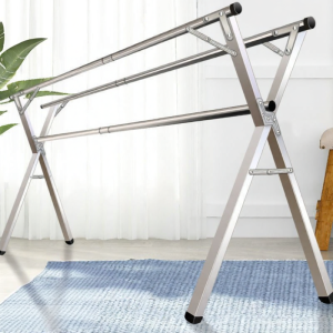 Stainless Steel Foldable Indoor Outdoor Double Rod Clothes Drying Rack