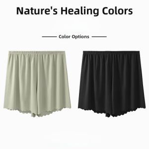 Miiow | Ice Silk Safety Pants Womens Anti-Light Non-Rolling Edge Summer Sleepwear Seamless Bottom High Waist Brief Shorts