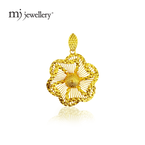 MJ Jewellery 375/9K Gold Flower Pendant B322