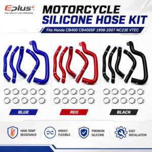 Bộ Ống Làm Mát Xe Máy Bằng Silicon Dành Cho Honda CB400 CB400SF 1998-2007 NC23E VTEC 4 Lớp Ống Tản Nhiệt Đỏ/Xanh/Đen