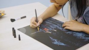 (Bộ 4 Tranh Tặng Bút Cạo Tre) Tranh Cạo Than Tre Hàn Quốc Tranh Cào Tự Hoàn Thành Kiến Trúc Nổi Bật Thế Giới 20 x 14cm