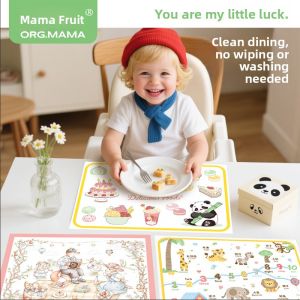 Disposable Dining Mat Portable for Outing Baby Chair Table Mat Baby Oil Resistant Waterproof Table Cloth for Toddler Eating