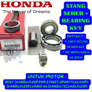 STANG SEHER+BEARING KVY 6007/6205(2pcs) ASLI ORI HONDA BEAT/VARIO/SCOPPY BERKUALITAS ASLI 100% ORI .