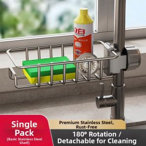 NIGESI | Kitchen Storage Rack for Water Basin Faucet Dishwashing and Cleaning Supplies