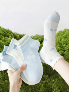 Nanjiren | Summer Lace Trim Seamless Cotton Socks