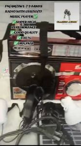 CLASSIC AUDIO RADIO WITH SOLAR FM/AM/SW1-7 9 BANDS RADIO WITH USB/SD/TF MUSIC PLAYER EPE FP-1625ULS (ORIGINAL)