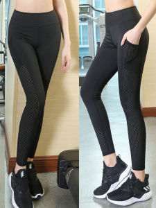 กางเกงโยคะออกกำลังกายเอวสูงแห้งเร็ว กางเกงขาสั้นสำหรับวิ่ง ผ้าฝ้ายโพลีเอสเตอร์ ระบายอากาศได้ดี ดูดซับเหงื่อ ยืดหยุ่นสูง กางเกงขาสั้นสำหรับผู้หญิง