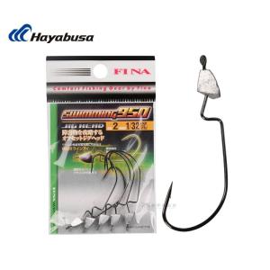 Hayabusa Curved Shank Lead Head Hook EX950 Series with Reverse Bend Lure Hook Texas Rig Bass Fishing Hooks for Various Fishing Spots