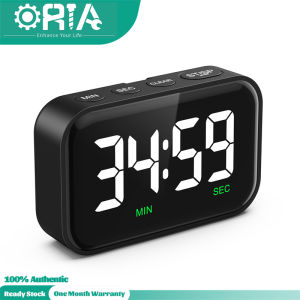 ORIA pemasa dapur magnetik untuk memasak dengan mengira pemasa Digital undur dengan paparan besar 2 kecerahan dan tahap kelantangan untuk kelas guru kanak-kanak