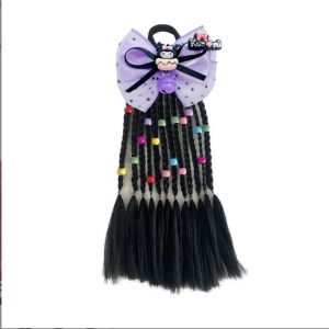 12 Strand Rainbow Rope Braid Purple Kurokos Butterfly Knot Punch Braid Childrens Wig Braiding Hair Tail Bell Kurokos