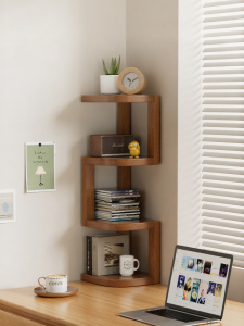 ZHUSHANXIA | Desk Corner Storage Shelf Wooden