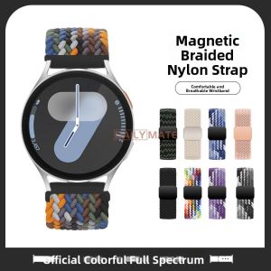 Nylon Woven Magnetic Buckle Watch Band for Samsung Galaxy Watch S3/S2 Mens Sporty Replacement Bracelet Smartwatch Accessories