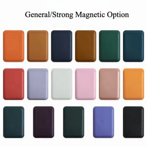 For Magsafe Wallet Leather Slim Thin Magnet Single Card Holder Storage Case For iPhone 18 17 16 15 14 13 12 Pro Max Accessories
