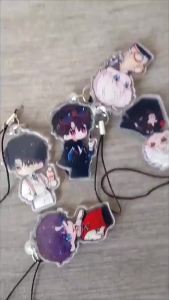 5 Pieces Game Love and Deepspace Phone Pendant Keychain Lanyard Xavier Zayne Rafayel ralayo Sylus Qin Che Li Shen Qi Yu Bag Charm Hanging Rope Decoration Valentines Day Gifts