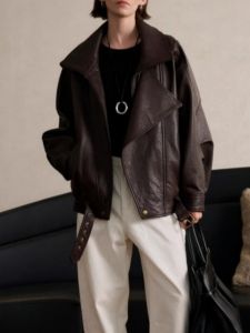 XMO | Loose New Zealand Sheepskin Leather Jacket