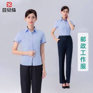 เสื้อเชิ้ตผู้หญิง XBEIQI เสื้อทำงานฤดูร้อน แขนสั้น คอเหลี่ยม ทรงปกติ ผ้าโพลีเอสเตอร์ 100% เสื้อคลุมกันหนาวสำหรับผู้หญิง