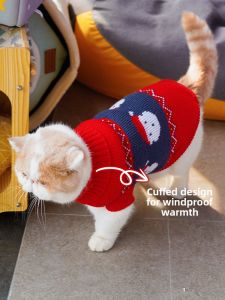 YCQPET | Warm Knit Red Cat Sweater