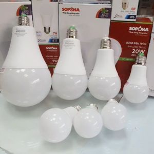 Bóng đèn led tròn 3W 5W 7W 9W 12W 15W 20W 30W sáng trắng hình cây nấm mã B SOPOKA
