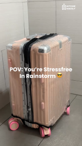 HH Thick Transparent Luggage Bag Cover Protector Sarung Beg Waterproof 18 20 22 24 28 Inch Travel Suitcase Bagasi 行李箱保護套