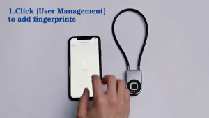 eLinkSmart Fingerprint Cable Lock Fingerprint Padlock with APP Control Outdoor Waterproof Padlock forLocker Luggage Cabinets