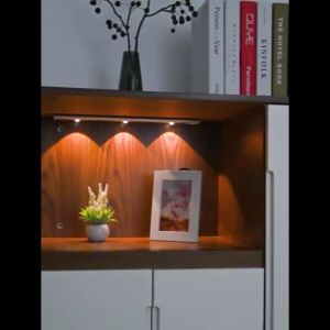 Vimite Lampu Bawah Kabinet Led 3 Warna Lampu Malam Sensor Gerak Nirkabel Mata Kucing Asrama Siswa Ruang Baca Pengisian Daya USB Lampu Malam Lampu Kabinet Dapur