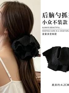 Korean White Embroidered Lace Hair Clip
