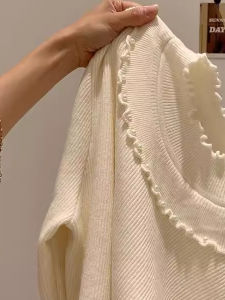 chaqi | New Semi-high Neck Solid Color Sweater
