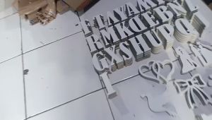 Angka/Huruf Papan Bunga Timbul Abjad A-Z Tinggi 12cm Bahan Spons Eva Tebal