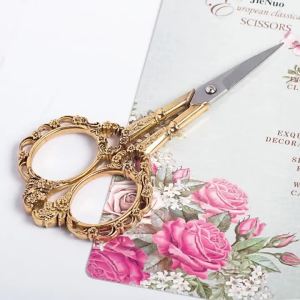 Retro Nail Art Scissors Cuticle Precision for Nail Salon Supplies and Tool Pedicure Beauty Grooming Kit for Nail