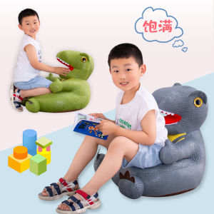 Cartoon Couch Childrens Bean Bag Sofa Baby Boy Seat Big Dinosaur Toy Sofa Single Cushion Backrest