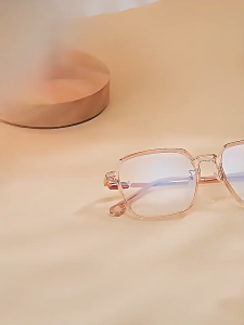 PL-AR006 Kacamata Anti Radiasi Wanita Pria Lensa Square Replaceable