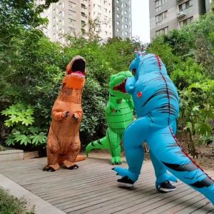 Adult T-REX Inflatable Dinosaur Costume Jurassic Blow Up Cosplay Costume Outfit Suit