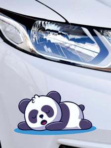 Xe Ô Tô Giấu Vết Xước Gấu Trúc Hoạt Hình 3d Miếng Dán Anime Diện Tích Lớn Thân Xe Đề Can Dễ Dàng Áp Dụng Chống Thấm Nước