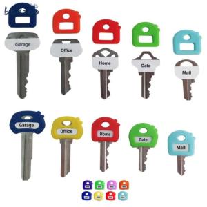 Colorful Silicone Key Covers Elastic Identification Key Rings Soft Vibrant Customizable Creative Gift Keychains by Baacho