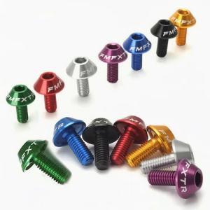 M5x12mm Bike Water Bottle Cage Fixing Bolts Titanium Alloy MTB Road Bicycle Bottle Holder Screws Air Pump Fixed Bolts