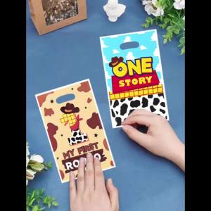 20Pcs/40Pcs Party Gift Bags Cartoon-Style Cowboy-Themed Gift Bags One Story Lettering Suitable for Birthday Celebrations Gift Packaging Bags for Events and Parties Themed Parties and Party Supplies Small Party Gift Bags. Small Gift Packaging Bags...