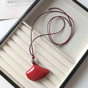 Adjustable Metal Shell Cord Long Necklace Minimalist Versatile High-End Feeling Sweater Chain Japanese Style Accessory