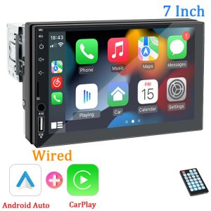 Car Radio 1 Din Carplay Android Auto Multimedia Player HD 7‘’ Touch Screen FM AUX Input Bluetooth MirrorLink Universal Autoradio