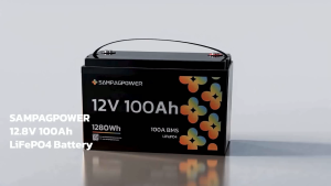【Ready Stock / 24H Ship】SAMPAGPOWER 2 PCS 12V 100Ah LiFePO4 Lithium Battery REPT Grade A+ Cell 6000+Cycles 1280Wh Lithium Battery Light weight and Compact Low-Temp Protection