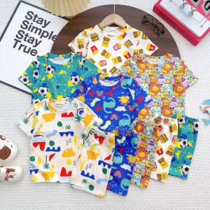 Bộ Quàn Áo Trẻ Em Ngắn Tay MINKY MOM Vải Nhũ Lụa Mềm Mát Mịn Thiết Kế Phong Cách Cho Bé Trai Bé Gái 0-8 Tuổi TN-IN198